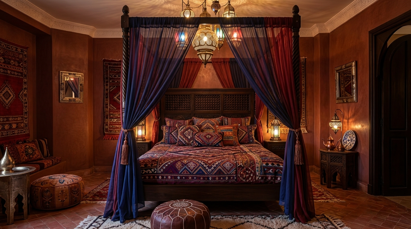 Use brass and warm metallics for richness